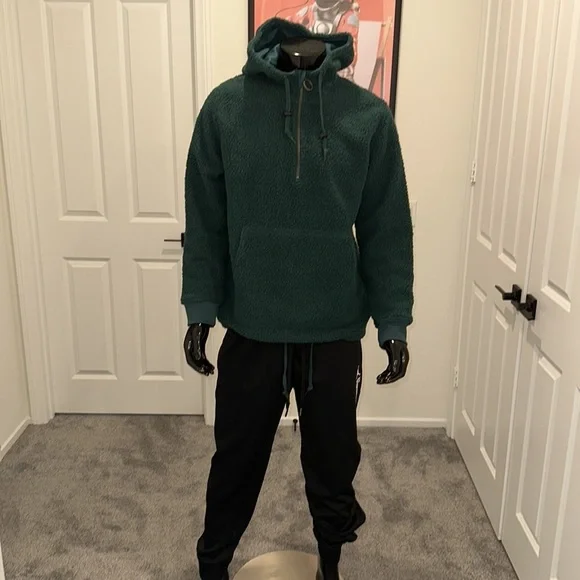 Sherpa half zip hoodie